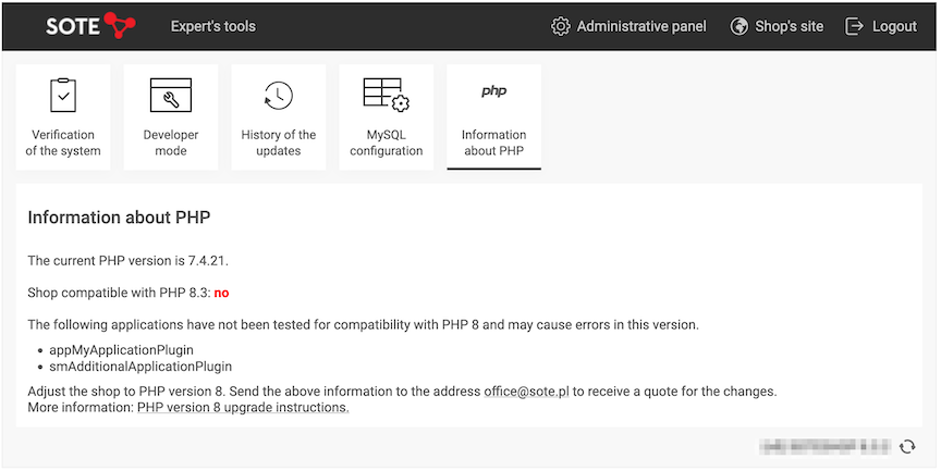 Store incompatible with PHP 8.x