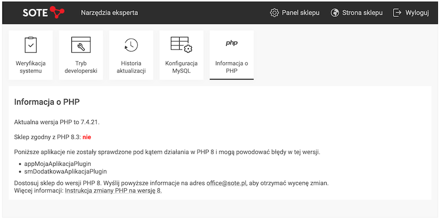 Store incompatible with PHP 8.x