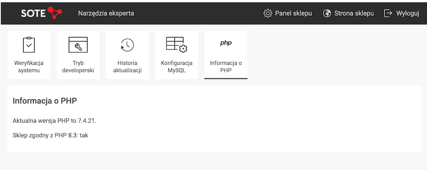 Store compatible with PHP 8.x